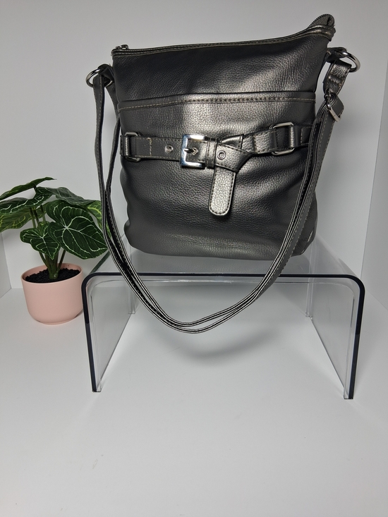 croft & barrow Handbags - croft & barrow Gray Crossbody with Front Buckle